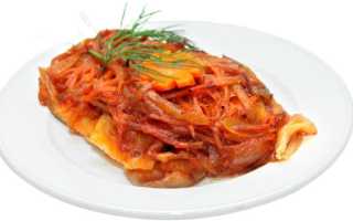 Минтай под овощным маринадом из моркови и лука